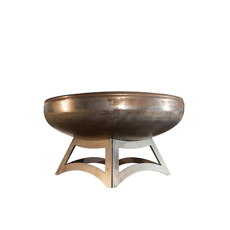 Ohio Flame OF48LTY-HB 48 dia. Liberty Natural Steel Hollow Base Fire Pit OF48LTY_HB